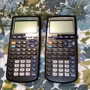 Texas TI-83 Plus Calculator 1 with cover 1 without
